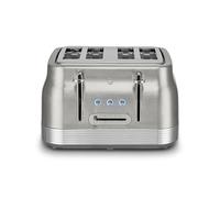 Swan ST19029SS Retro 4 Slice Toaster with 7 Browning Levels, Removable Crumb Trays, Defrost, Reheat and Cancel Functions, Hidden Cord Storage, Non-Slip Feet, 1860W, Stainless Steel