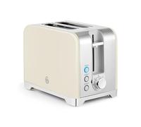 Swan ST19031CRM Solace 2 Slice Toaster, Premium Stainless Steel with a High Gloss Finish, 7 Browning Levels, Defrost, Reheat and Cancel Functions, Non-Slip Feet, Self-Centring Function, 930W, Cream