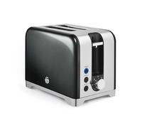 Swan ST19031GRP Solace 2 Slice Toaster, Premium Stainless Steel with a High Gloss Finish, 7 Browning Levels, Defrost, Reheat and Cancel Functions, Non-Slip Feet, Self-Centring Function, 930W,Graphite