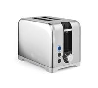 Swan ST19031SS Solace 2 Slice Toaster, Premium Stainless Steel with a High Gloss Finish, 7 Browning Levels, Defrost, Reheat & Cancel Functions, Non-Slip Feet, Self-Centring, 930W, Stainless Steel
