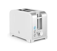 Swan ST19031WHT Solace 2 Slice Toaster, Premium Stainless Steel with a High Gloss Finish, 7 Browning Levels, Defrost, Reheat and Cancel Functions, Non-Slip Feet, Self-Centring Function, 930W, White