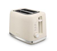 Swan ST19034CRM Wave 2-Slice Toaster, 7 Browning Levels, Defrost, Cancel & Reheat Functions, Removable Crumb Tray, Hidden Cord Storage, Non-Slip Feet,
