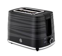 Swan, St31050Bn, 2 Slice Symphony Toaster, High Gloss And Matt Finish, 930 Watt, Black, Plastic