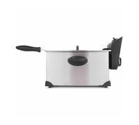 Swan 3L Stainless Steel Deep Fat Fryer with Viewing Window and Safety Cut Out, Non-Slip, Easy Clean and Adjustable Temperature Control, 2kW, 2000 W, 3 liters, Silver, SD6040N