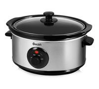 Swan Slow Cooker 3.5L - Stainless Steel | TJ Hughes Silver