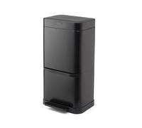 Swan Stealth Dual Recycling Sensor Bin, Iron Body, 70L, Black, SWKA4501BLKN