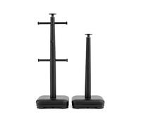 Swan Stealth Kitchen Towel Pole and 6 Cup Mug Tree, Weighted Base, One Size, Black