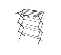 Swan Stealth Ultra-Compact 3 Tier Concertina Airer | 10m drying space, Multiple heights, Foldable design, 15kg weight capacity, SWLC1002BLKN