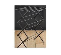 Swan Stealth Ultra-Compact 3 Tier Concertina Airer with 10m of Drying Space, Multiple Heights, Foldable Design, 15kg Weight Capacity, Black