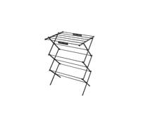 Swan Stealth Ultra-Compact 3 Tier Concertina Airer with 10m of Drying Space, Multiple Heights, Foldable Design, 15kg Weight Capacity, Black