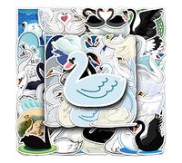 Swan Stickers 50pcs Cute Animal Stickers for Water Bottle Laptop Skateboard Car Bike Luggage Guitar Suitcase PhoneComputer,Vinyl Waterproof Stickers for Teens Kids Girls