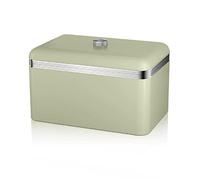 Swan SWKA1010GN Retro Bread Bin, Metal, 18 Litre, Green