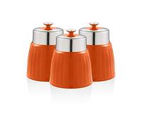 Swan SWKA1024ON Retro Set of 3 Canisters, Orange