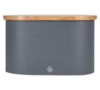 SWAN SWKA17512GRYN NORDIC OVAL BREAD BIN WITH CUTTING BOARD