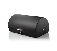 Swan SWKA18535BLK Serenity Bread Bin with Ventilation, Smooth Matt Finish and Roll Top Lid, 14 Litre, Black
