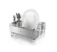 Swan SWKA5050N Dish Rack, Rust Resistant Dish Drainer with Anti Slip Feet and Drip Tray, Chrome