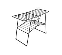 Swan SWLC1000BLKN Stealth Easy-Close Collapsible Outdoor & Indoor Clothes Airer with 25m of Drying space, 20kg Weight Capacity, Anti-Slip Coating, Easy Storage and Anti-Slip Feet, Black