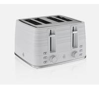 Swan Symphony, 4-slice Toaster, Browning Control, Anti-jam and High Lift Function, Stylish and Simplistic, 1600W, White, ST31054WN.