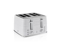 Swan Symphony, 4-slice Toaster, Browning Control, Anti-jam and High Lift Function, Stylish and Simplistic, 1600W, White, ST31054WN.