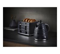 Swan Symphony Kettle & 4 Slice Toaster Contemporary Set in Black
