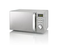 Swan 700W Grey Symphony Digital Microwave, 20L Capacity, 5 Microwave Power Levels, Defrost and Reheat Settings, 60 Minute Timer and Digital Display, SM22038GRN