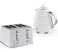 Swan Symphony White 3KW 1.7L Kettle & 4 Slice Toaster Matching Kitchen Set