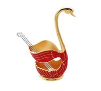 Swan Tableware Holder - Decorative Swan Spoon Holder, Elegant Swan Shaped Cutlery Organizer | Metal Dinner Rack for Forks and Teaspoons, Creative Swan Base, Tabletop Swan Holder for Home Dining Table