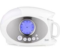 Swan STM200N Teasmade with LCD Analogue Clock Light, Rapid Boil and Alarm, 600ml, 850W, White