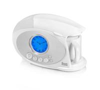 Swan STM200N Teasmade with LCD Analogue Clock Light, Rapid Boil and Alarm, 600ml, 850W, White