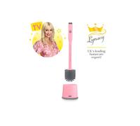 Swan x Lynsey TV's Queen of Clean Cleaning Solution Dispensing Toilet Brush with a Holder, Silicone Bristles, Anti-Clog/Anti-Drip Design, Quick Drying Bathroom Brush, Pink, SWFC1001QOCN