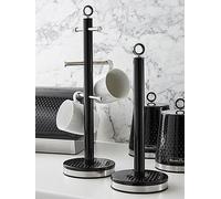 Swan Towel Pole And Mug Tree Set Black