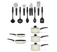 SWAN 14 Piece Pan and Tool Set， Cream
