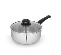 Swan Townhouse 16cm Stainless Steel Saucepan with Glass Lid
