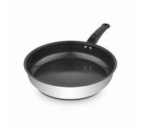 Swan Townhouse 20cm Ceramic Non-Stick Stainless Steel Frying Pan with Staycool Handle, Induction Compatible, Dishwasher Safe, Free from PTFE, PFOA, Lead and Cadmium, SWPS5032SS