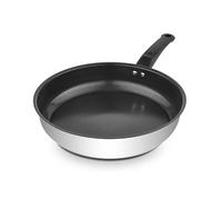 Swan Townhouse 24cm Ceramic Non-Stick Stainless Steel Frying Pan with Staycool Handle, Induction Compatible, Dishwasher Safe, Free from PTFE, PFOA, Lead and Cadmium, SWPS5033SS