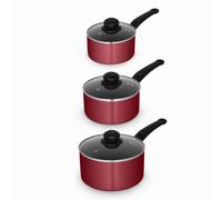 Swan Townhouse 3 Piece Saucepan Set