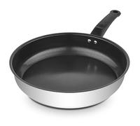 Swan Townhouse 30cm Ceramic Non-Stick Stainless Steel Frying Pan with Staycool Handle, Induction Compatible, Dishwasher Safe, Free from PTFE, PFOA, Lead and Cadmium, SWPS5035SS