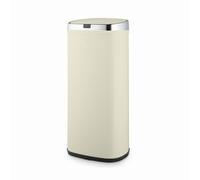 Swan Townhouse Square Sensor Bin with Hands-Free Opening Using Motion Sensor Technology, Bin Liner Retainer Ring, Steel Body, Large 50L Capacity, Cream
