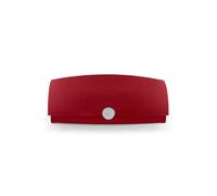 Swan Townhouse Bread Bin with Ventilation, Colour Coated Iron and Roll Top Lid, 14 Litre, Red