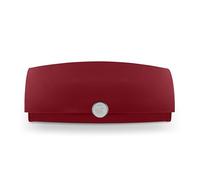 Swan Townhouse Bread Bin with Ventilation, Colour Coated Iron and Roll Top Lid, 14 Litre, Red