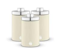 Swan Townhouse Cream Tea Coffee Sugar Canisters 3-Piece Kitchen Storage Set Swka18530Cn