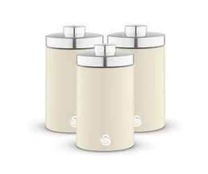 Swan Townhouse Cream Tea Coffee Sugar Canisters 3-Piece Kitchen Storage Set Swka18530Cn