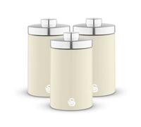 Swan Townhouse Cream Tea Coffee Sugar Canisters Kitchen Storage Set SWKA18530CN