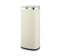 Swan Townhouse Square Sensor Bin with Hands-Free Opening Using Motion Sensor Technology, Bin Liner Retainer Ring, Steel Body, Large 50L Capacity, Cream