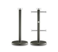 Swan Townhouse Towel Pole and 6 Mug Tree Set, Graphite Grey SWKA18531GRP