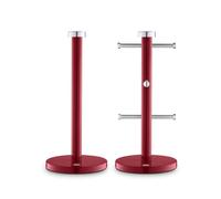Swan Townhouse Towel Pole and 6 Mug Tree Set, Red SWKA18531RN