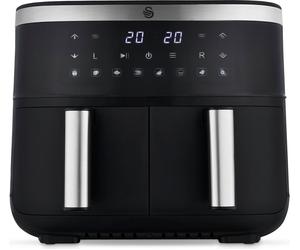SWAN Vortx SD10518BLK Dual Air Fryer - Black, Black