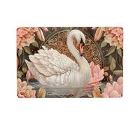 Swan Wall Decor Vintage Metal Tin Sign Swan In The Water Retro Wall Art Easy To Hang Metal Poster For Home Indoor & Outdoor For Livingroom Bar Cafe Bathroom Kitchen Wall Decor 12x8inch