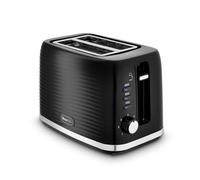 Swan Wave 2-Slice Toaster, 7 Browning Levels, Defrost, Cancel & Reheat Functions, Removable Crumb Tray, Hidden Cord Storage, Non-Slip Feet, Black, ST19034BLK