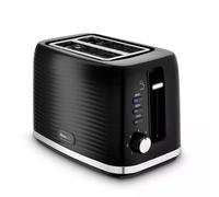 Swan Wave 2-Slice Toaster, 7 Browning Levels, Defrost, Cancel & Reheat Functions, Removable Crumb Tray, Hidden Cord Storage, Non-Slip Feet, Black, ST19034BLK